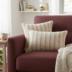 Repeat Waves Tricolour Cushion Cover 12 x18