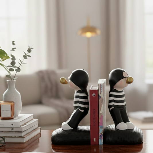 Cute Boy Blowing Bookend