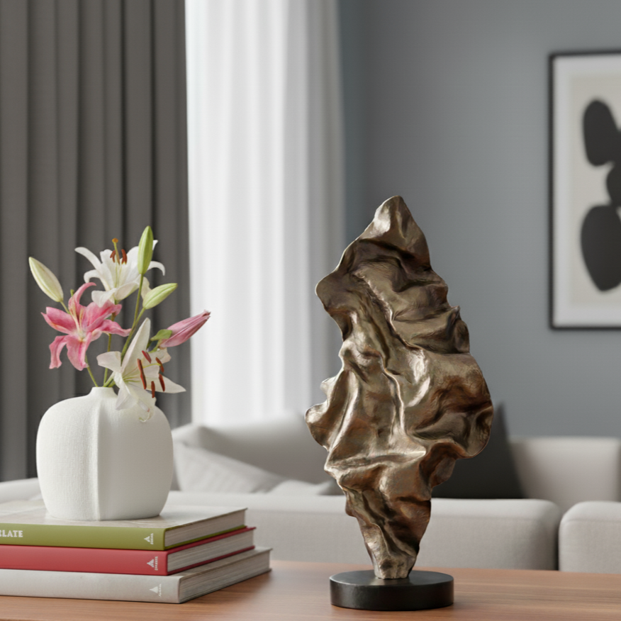 Rumpled Metal Sculpture