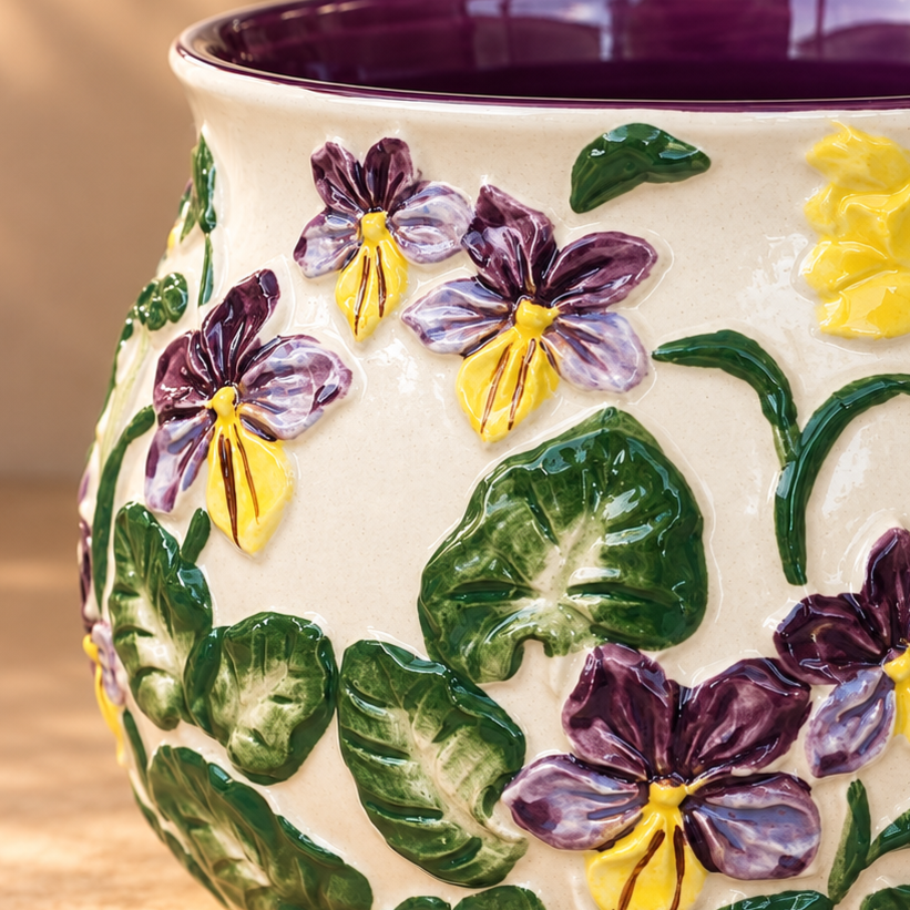 Decorative Hand-Painted Ceramic Bowl