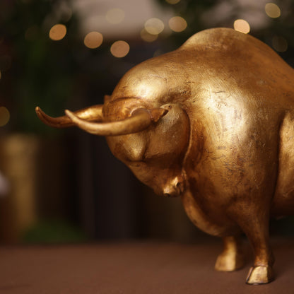 Golden Bull Sculpture