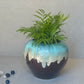 Glazed Ceramic Pot Aqua