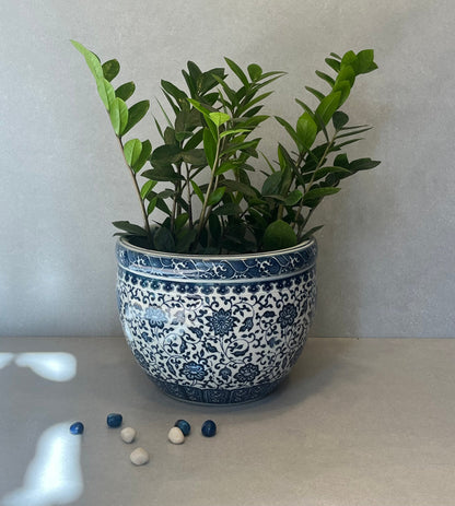 Blue And White Porcelain Planter