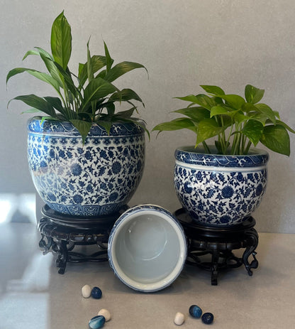 Blue And White Porcelain Planter