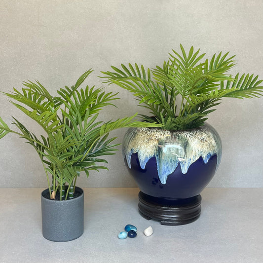 Artificial Palm Leaf Potted Plant