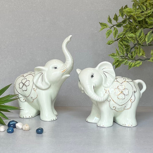 Porcelain Elephant pair