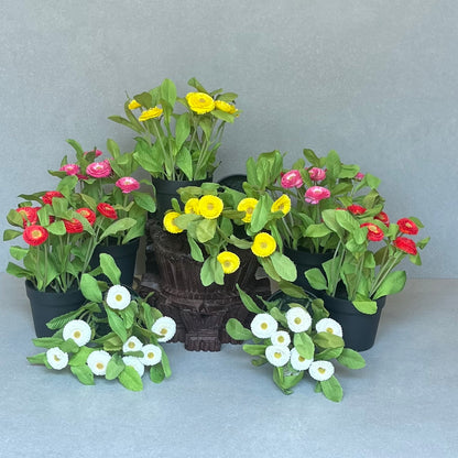 Artificial Daisy Pot