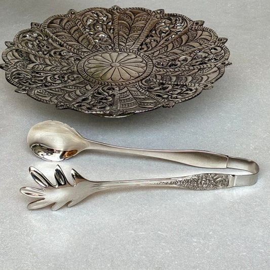 Antique Silver Serving Tong