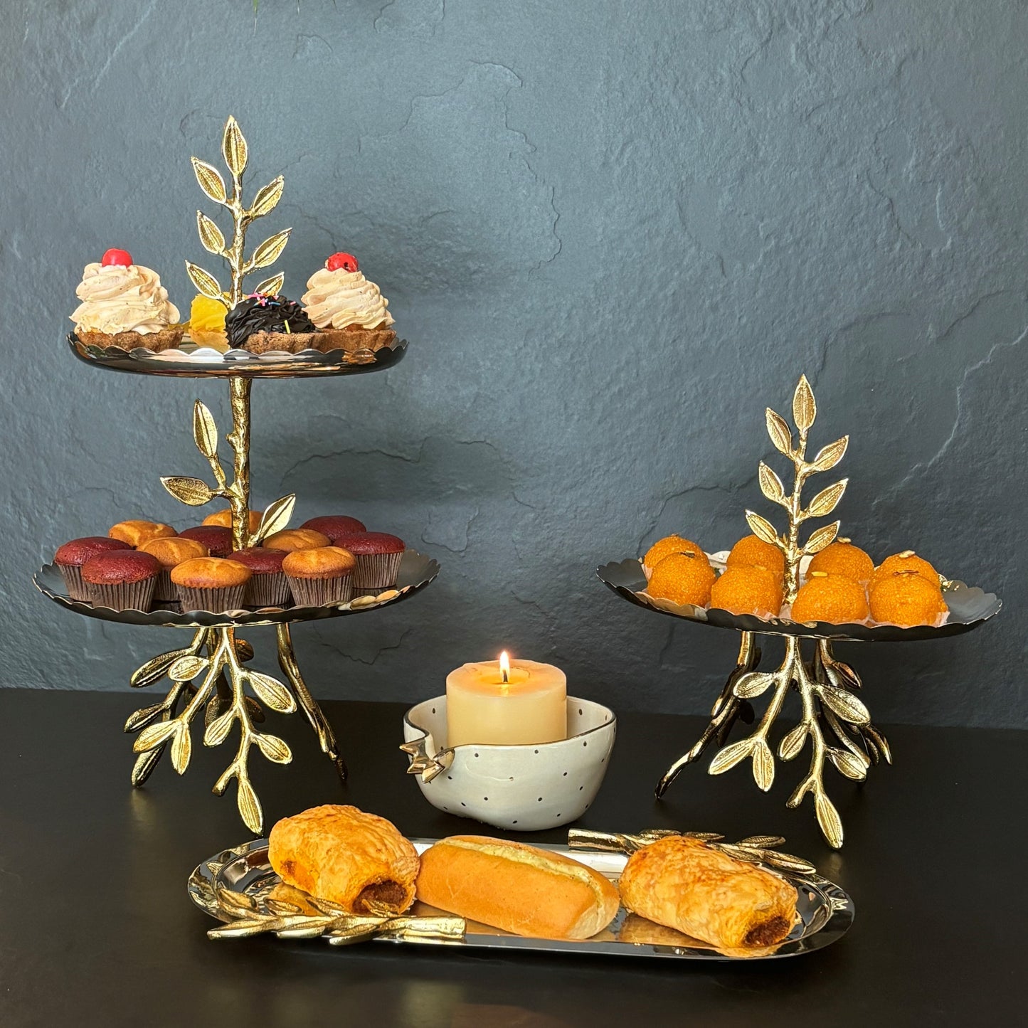 Leaf Single Tier Serving Stand