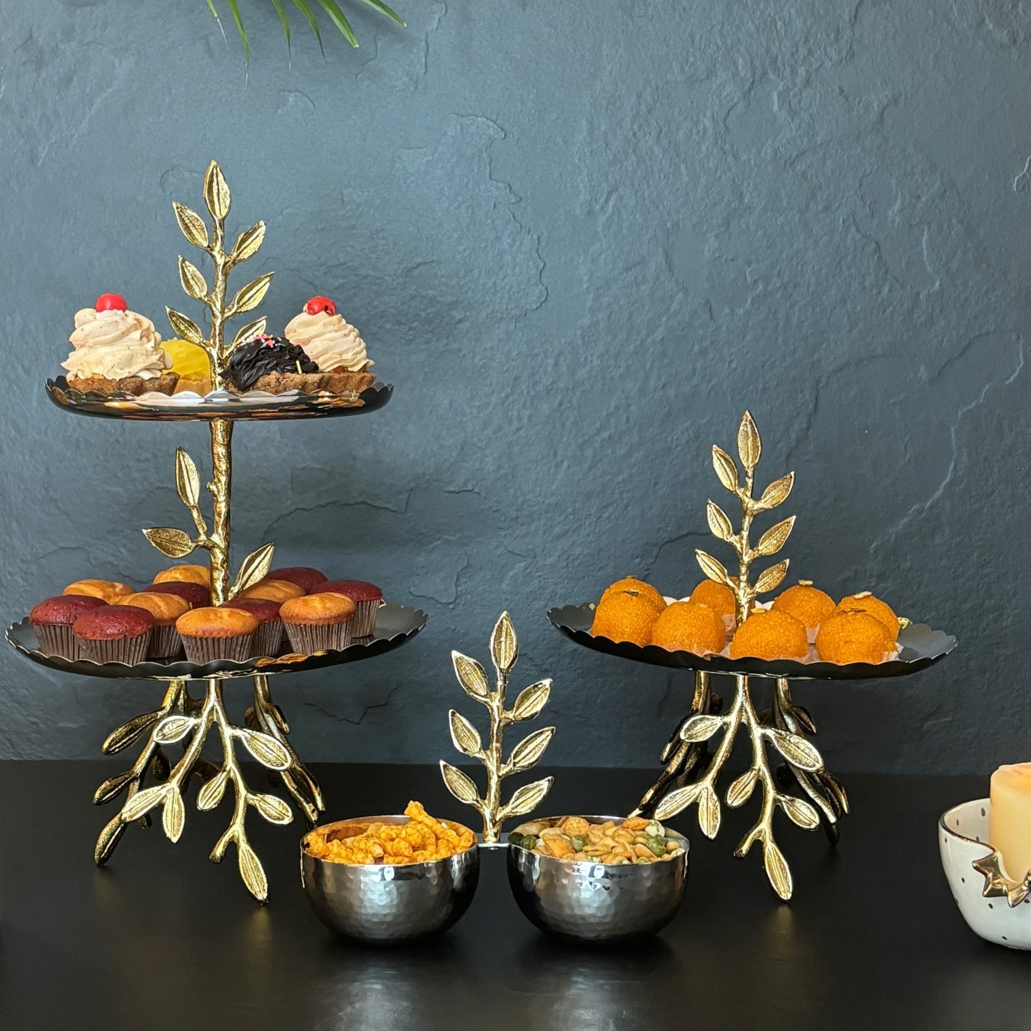 Twin Leaf Serving Bowls