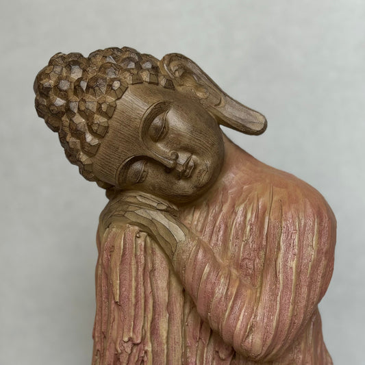 Resting Buddha Figurine - Pink