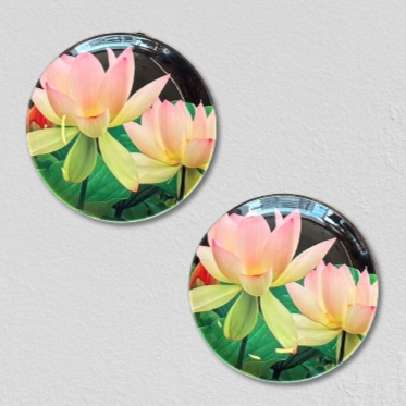 Pink Lotus Ceramic Wall Plate