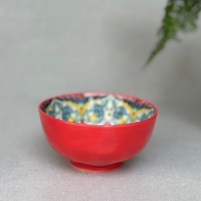 Red Ceramic Serving Bowl Small - Set of 2