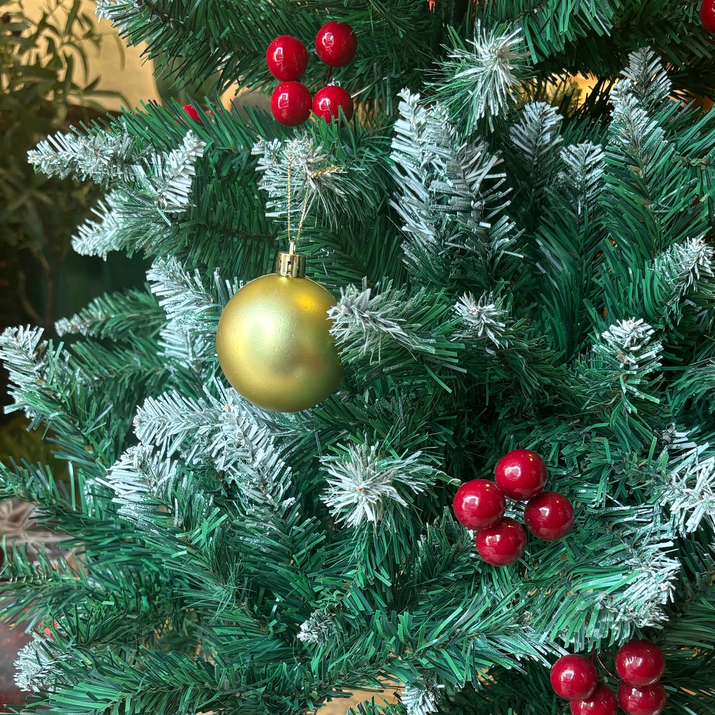 Christmas Tree Decoration Pack of - 6 Golden Balls