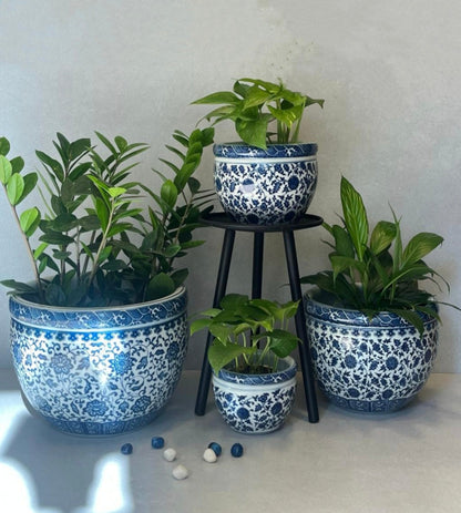 Blue And White Porcelain Planter