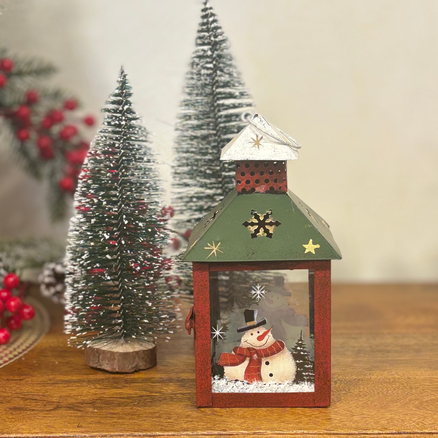 Christmas Decoration- Hanging Metal Lantern