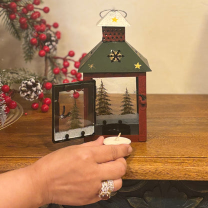 Christmas Decoration- Hanging Metal Lantern