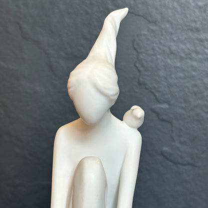 Porcelain White Women Sculpture