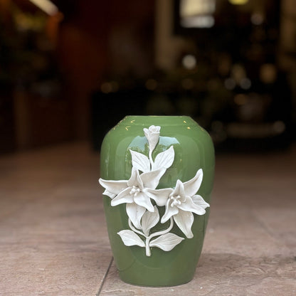 Green Ceramic Flower Vase