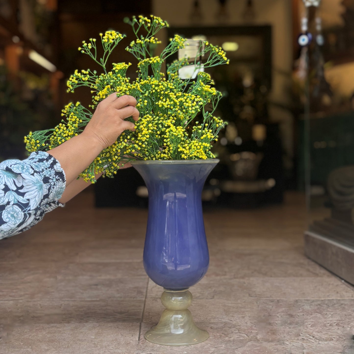 Purple Decorative Glass Vase