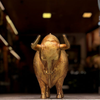 Golden Bull Sculpture