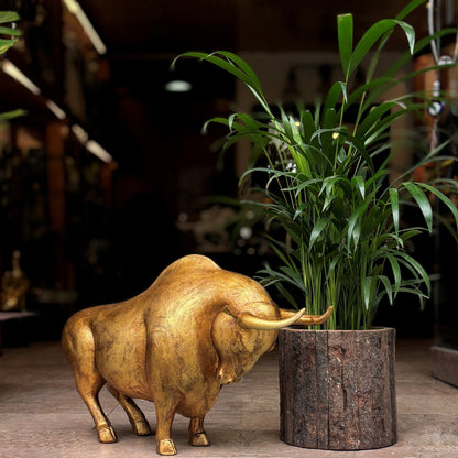 Golden Bull Sculpture