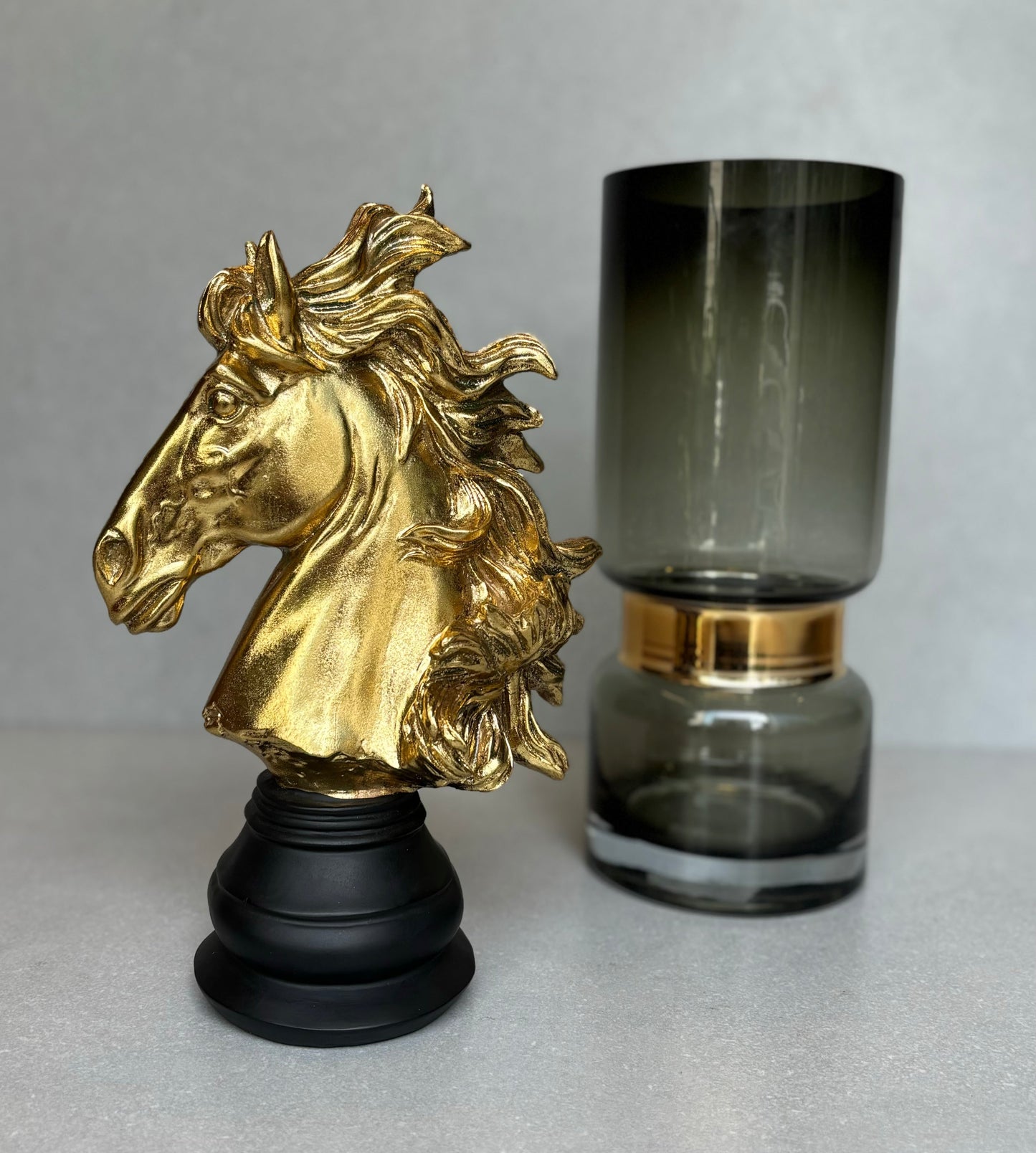 Majestic Gold Horse Sculpture