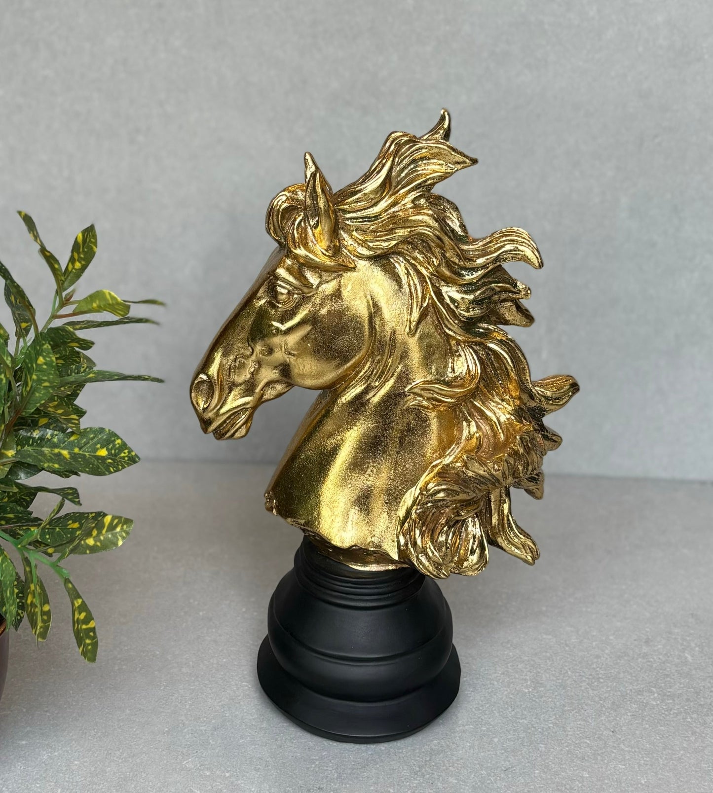 Majestic Gold Horse Sculpture