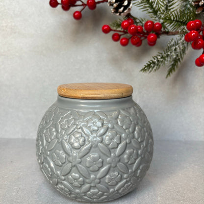 3 piece Textured Ceramic Canister