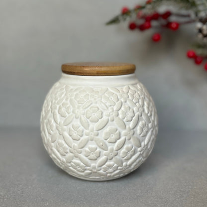 3 piece Textured Ceramic Canister