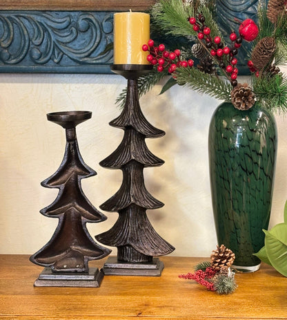 Rustic Christmas Tree Candlestand