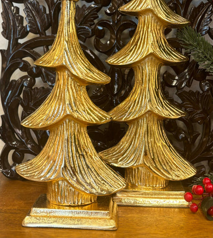 Gold Christmas Tree Candlestand