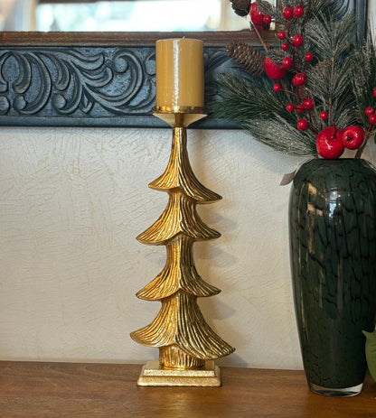 Gold Christmas Tree Candlestand