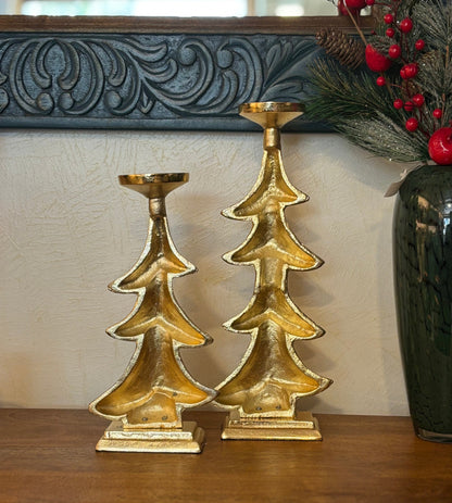 Gold Christmas Tree Candlestand