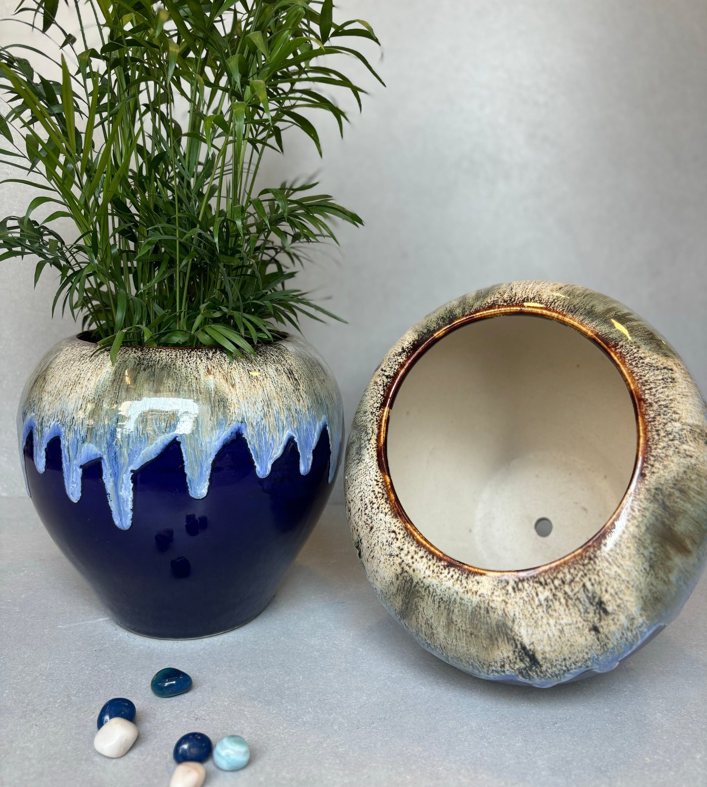 Glazed Ceramic Pot Blue