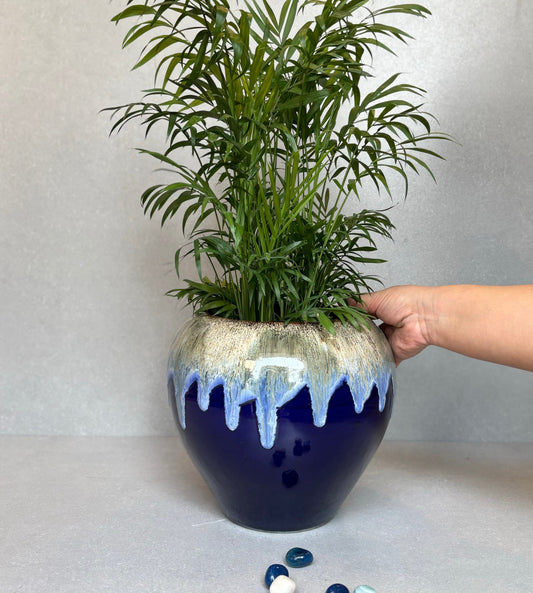 Glazed Ceramic Pot Blue