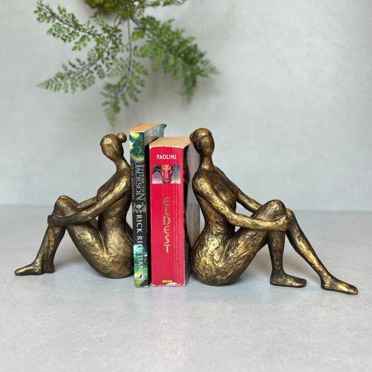 Bronze Lady Bookends