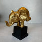 Cute Gold Elephant Figurines - Set of 2