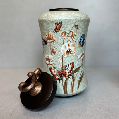Decorative Butterfly Jar With Lid