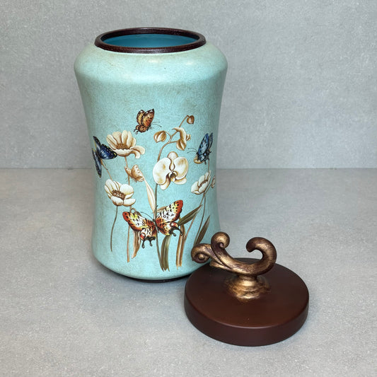 Decorative Butterfly Mint Jar With Lid