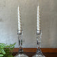 White Vanilla Twisted Taper Soy Candle 7inch - Set Of 2