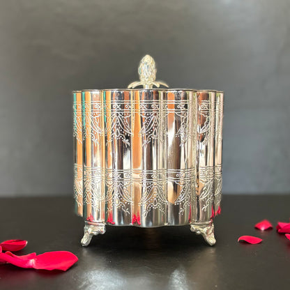 Silver Scalloped Decorative Box