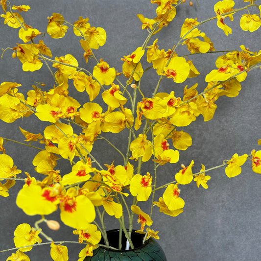 Artificial Orchid Stem Yellow