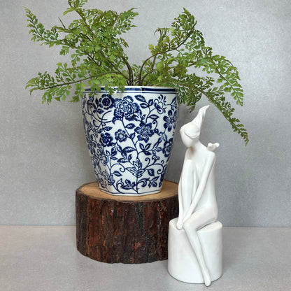 Blue And White Ceramic Wall Planter