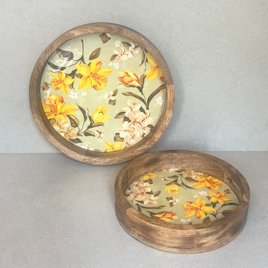 Round Hand cut Serving Tray