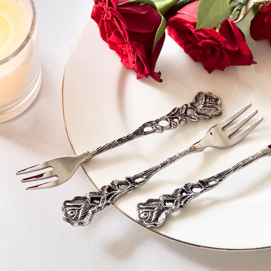 Rose Fruit Forks - Set of 6