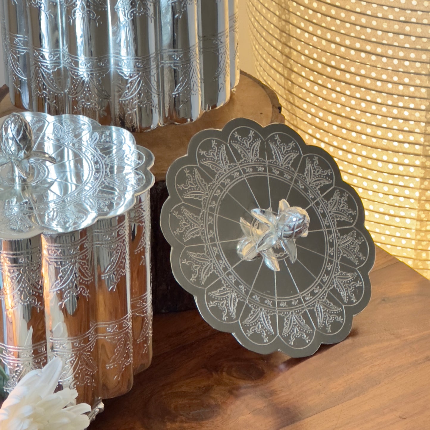 Silver Scalloped Decorative Box