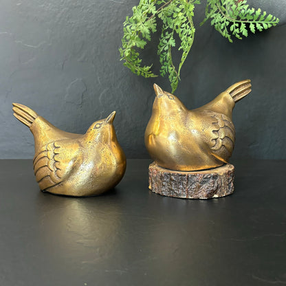 Antique Gold Metal Bird