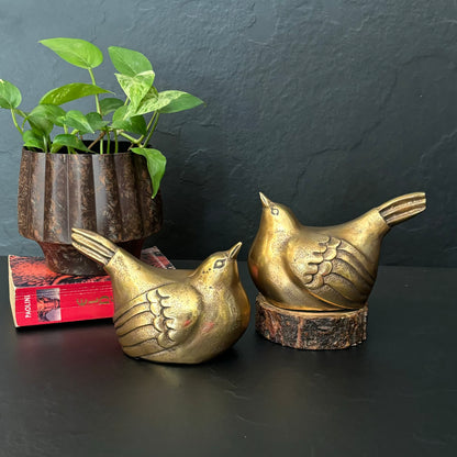 Antique Gold Metal Bird