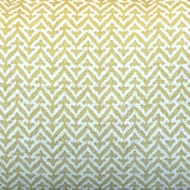 Yellow Zig Zag Linen Cushion Cover 12 x 18